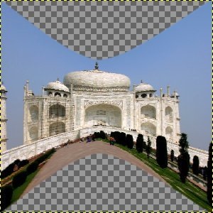 Anwendungsbeispiel für das Filter Verbiegen